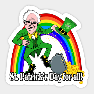 Bernie Sanders 2020 St. Patrick's Day for All Sticker